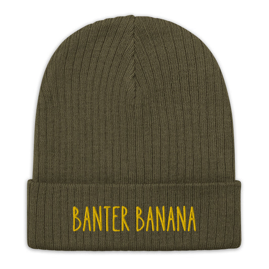 Banana Banter Ribbed knit beanie
